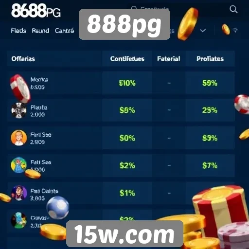 Comparação de bonificações do 888pg